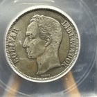 Venezuela Silver Coin Bolivar 1945 Graded 83 5  Silver 10g Coin