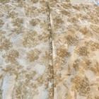 Vtg Open Weave Sheer Curtain Panels Champagne Tan Light Shimmer Set 60x82l  x2 