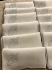 Perfect Dozen Vintage Linen Cocktail Napkins  Hand Monogrammed