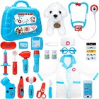 Toy Doctor Kit For Kids - Pretend Play Doctor Set With Blue Case With Dolll
