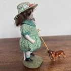4 5  All Bisque Antique German Doll - Moveable Arms   Legs - Mohair Wig