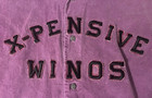X-pensive Winos Baseball Jersey  One-of-a-kind unique  Sewn-in Letters  Men s Xl