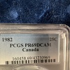 Canada 1982 25 Cent Silver Coin Pcgs Certified Pr69 Deep Cameo Uncirculated