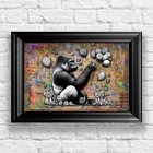 Gorilla With Balloons 13x19in  Home Decor Animal Art For Bedrooms Free Ship Us