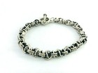 Handmade Taxco Mexican 925 Sterling Silver Chain Bracelet 7 1  18cm  35 Grams