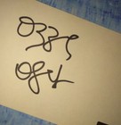 Ozzy Osbourne Hand Signed Autograph Index Card Coa