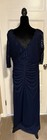 Betsy   Adam Navy Formal Dress Sz 14w Euc Mother Of Bride Groom Prom Evening       