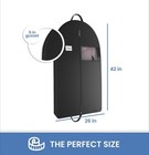 Black Garment Bag For Travel And Storage  Zipper  Eye-hole  Carry Handle 26x42x5