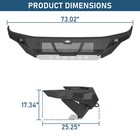 Steel Front Bumper For 2003-2009 Toyota 4runner 4th Gen  Full-width Steel Black