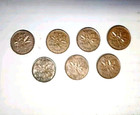  7  King George Vi Canadian One Cent Coins 1943  44  45  46  50  51  52