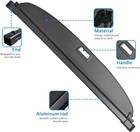 Cargo Cover For Vw Volkswagen Atlas Cross Sport 2020-2025 Accessories black R   