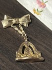 Victorian Gold Fill Bow Nouveau Pin Gold Fill Wax Seal Fob No Mono