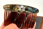 Vintage Abalone Hair Comb Mexico Alpaca Mother Of Pearl Organic Modernism