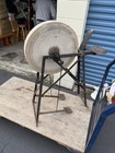 Antique Sharpening Stone With Pedals And Seat Needs Fixed But Works