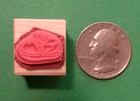 Mini Gym Shoe sneaker Rubber Stamp  Wood Mounted