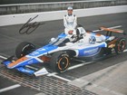 Kyle Larson Signed 2025  17 Arrow Mclaren hms Prime Chevy Indy 500 8x10 Photo