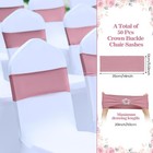  50 Pcs Stretch Chair Sashes With Crown Chair Sashes With Buckle Slider Wedding