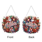  Diy Christmas Santa Claus Diamond Art Painting Wreath Kits   special Shaped 