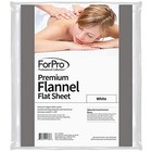 Forpro Premium Flannel Flat Sheet     Wrinkle-resistant Massage Sheet - White