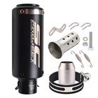 Slip-on 51mm 2  Universal Motorcycle Exhaust Muffler Pipe Tail Tips Black 