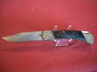 Rare Vintage Frost Cutlery Folding Hunter Knife W  Brass Engraved Bolsters