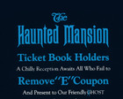 Haunted Mansion E Coupon Vintage Ticketing Sign Print Disneyland Walt Disney Wdw
