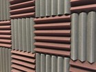 2  Burgundy   Black Acoustic Wedge Soundproofing Studio Foam Tiles 12 Pack