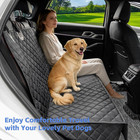 Seat Cover Rear Back Car Pet Dog Travel Waterproof Bench Protector Luxury -black
