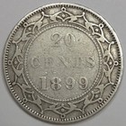 1899 New Foundland Silver 20 Cents  lot 1 