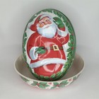 Vintage 1950s Ullman Plastics Christmas Box   Lid 3 Piece Set Made In Usa