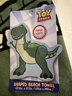 Disney Toy Story Rex Dinosaur Shaped Beach Towel Green blue - New