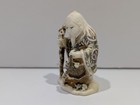Vintage Antique Chinese Carved Figurine Old Man   A Frog
