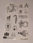 Stampin  Up  Holiday Tag Team Mounted Rubber Stamp Set New In Open Box  read 