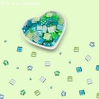 Small Glass Mosaic Tiles For Crafts  350 Pieces 0 4   0 4   0 2   Green