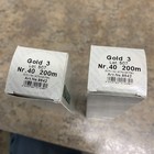 2 Boxes Of Madeira Metallic Embroidery Thread 200m Fine Gold   507