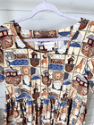Vintage Kade Collection Noah   s Arc Print Cotton Dress Womens L Made In Usa