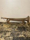 Vintage U s  Silvertone Regulation Military Brass Bugle  W  Mouth Piece