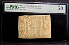 Pmg Au50  1786 Rhode Island American Revolutionary War Colonial Continental Note