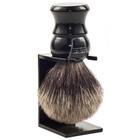 Deluxe Pure Badger Ebony Handle Handmade Shaving Brush From Parker Safety Razor