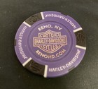 Reno  Nevada Harley Davidson Poker Chip   Purple   Black 