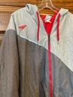 Speedo Swim Team Parka Warm Zip Up Lightweight Warm Athletic Pool Long Coat L