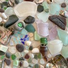 Genuine Beach Sea Glass - 1 And 1 2 Pounds W  Sea Marble Surf-tumbled Mendocino