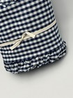 Greenrow Ruffled Gingham Bed Skirt   Twin   Navy   15 Inch Drop