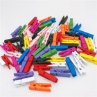100pcs Mini Natural Wooden Clothes Photo Paper Peg Pin Clothespin Craft Clips Sc
