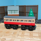 Wooden Railway  Express Coach Train Red tan Custom  For Thomas   Friends Brio