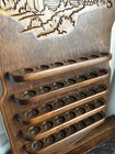 Vintage Thimble Holder Wall Display Rack Wood Holds 35 Thimbles 16 5 