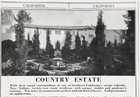 1922 So  California Italian Home Angled Back Wings Tile Roof Photo Print Ad