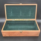 Vintage Stained Oak 10 5  3 Stained Glass Wheel Kaleidoscope In Case
