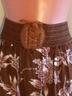 Women s Plus Size Strech Belted Pleated Floral Full  Maxi Long Skirt 1x