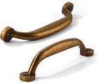 2 Pack 3-1 2 Inch Hole Center Antique Brass Vintage Aged Old Cabinet Pulls - Hea